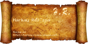 Harkay Rózsa névjegykártya