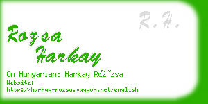 rozsa harkay business card